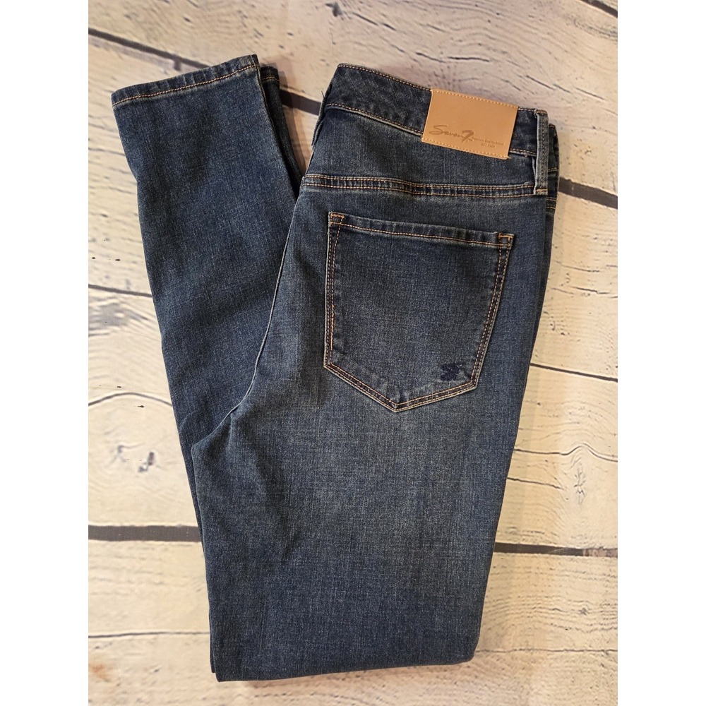 Seven 7 Jeans Sz 6 Skinny Dark Medium‎ Wash Denim